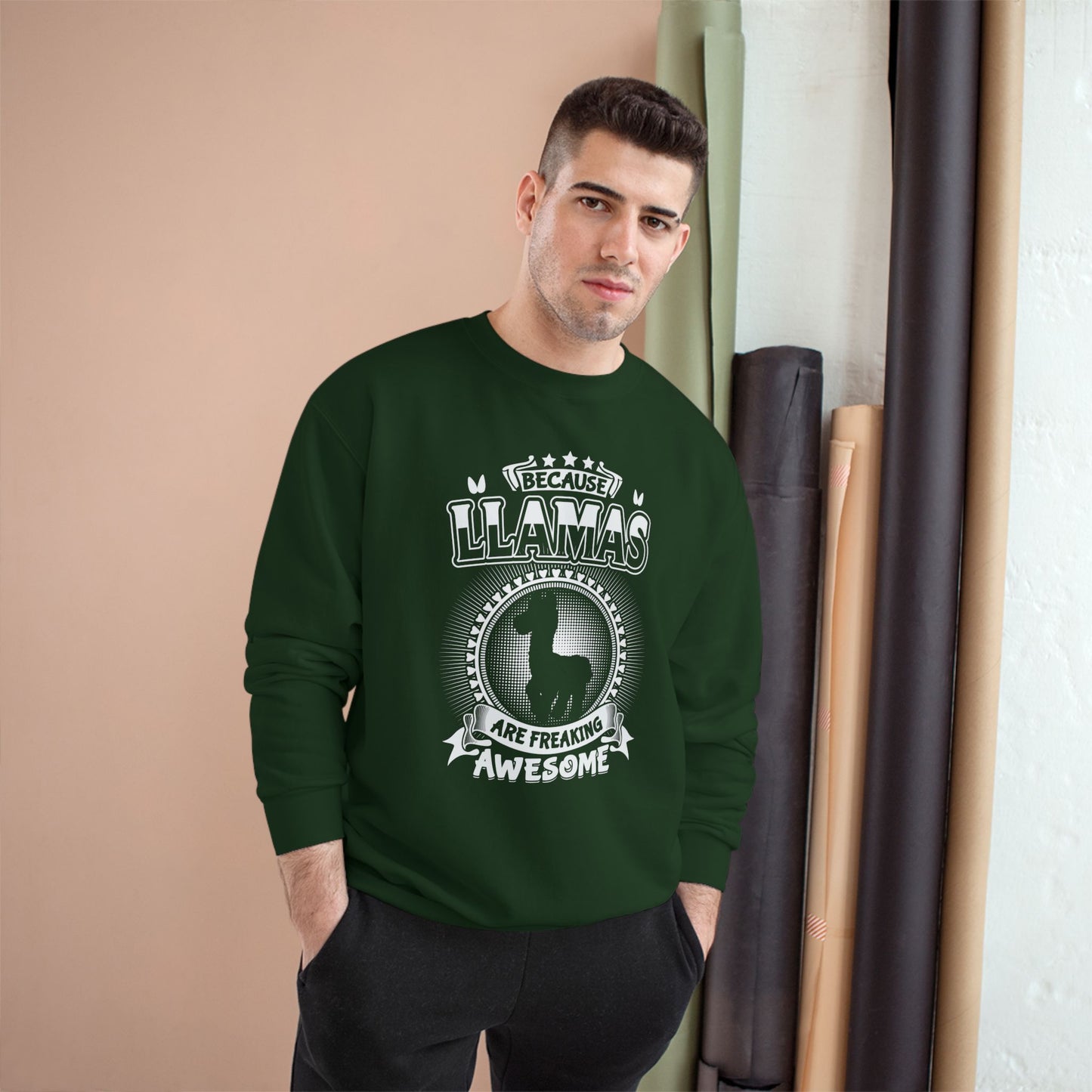 Llama Are Freaking Awesome  — Llama Long Sleeve Champion Crewneck Top