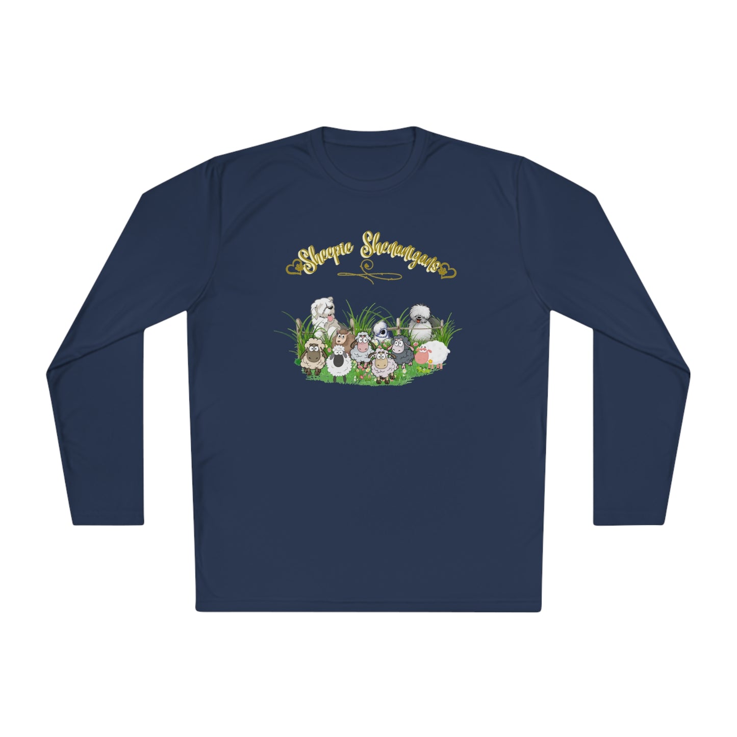 Sheepie Shenanigan Long Sleeve Top, Old English Sheepdog