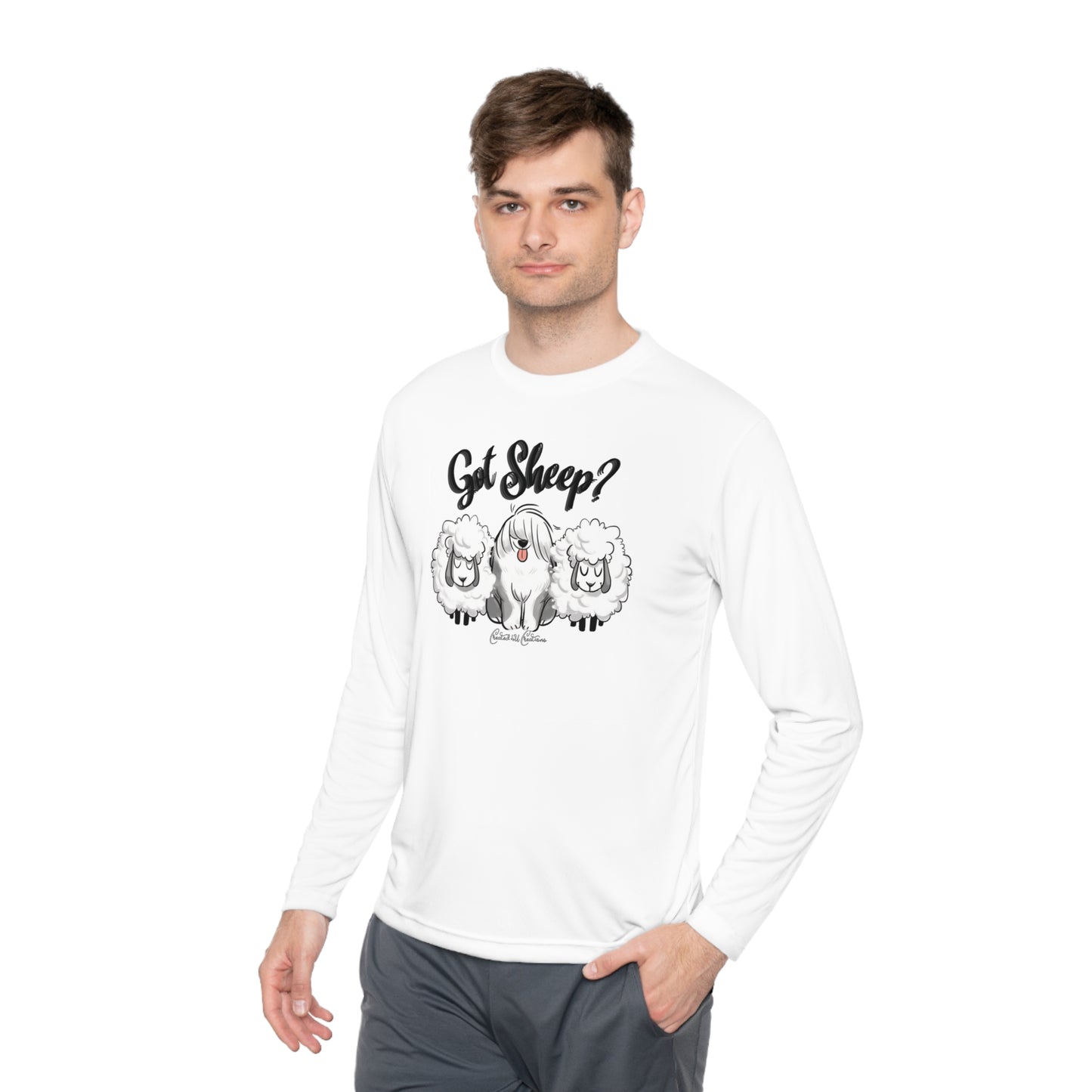 Shirt, Unisex, Old English Sheepdog, Long Sleeve Lightweight Shirt, Got Sheep Graphic, Sheepie Clothing