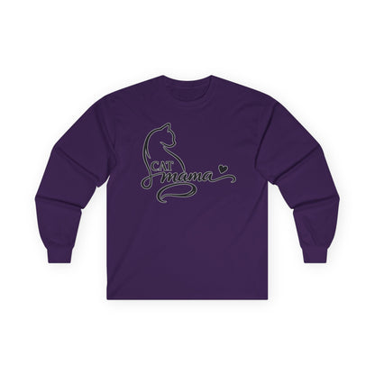 Cat Momma Long-Sleeve Tee - Kitty Cat Lover Long Sleeve Gildan Tee