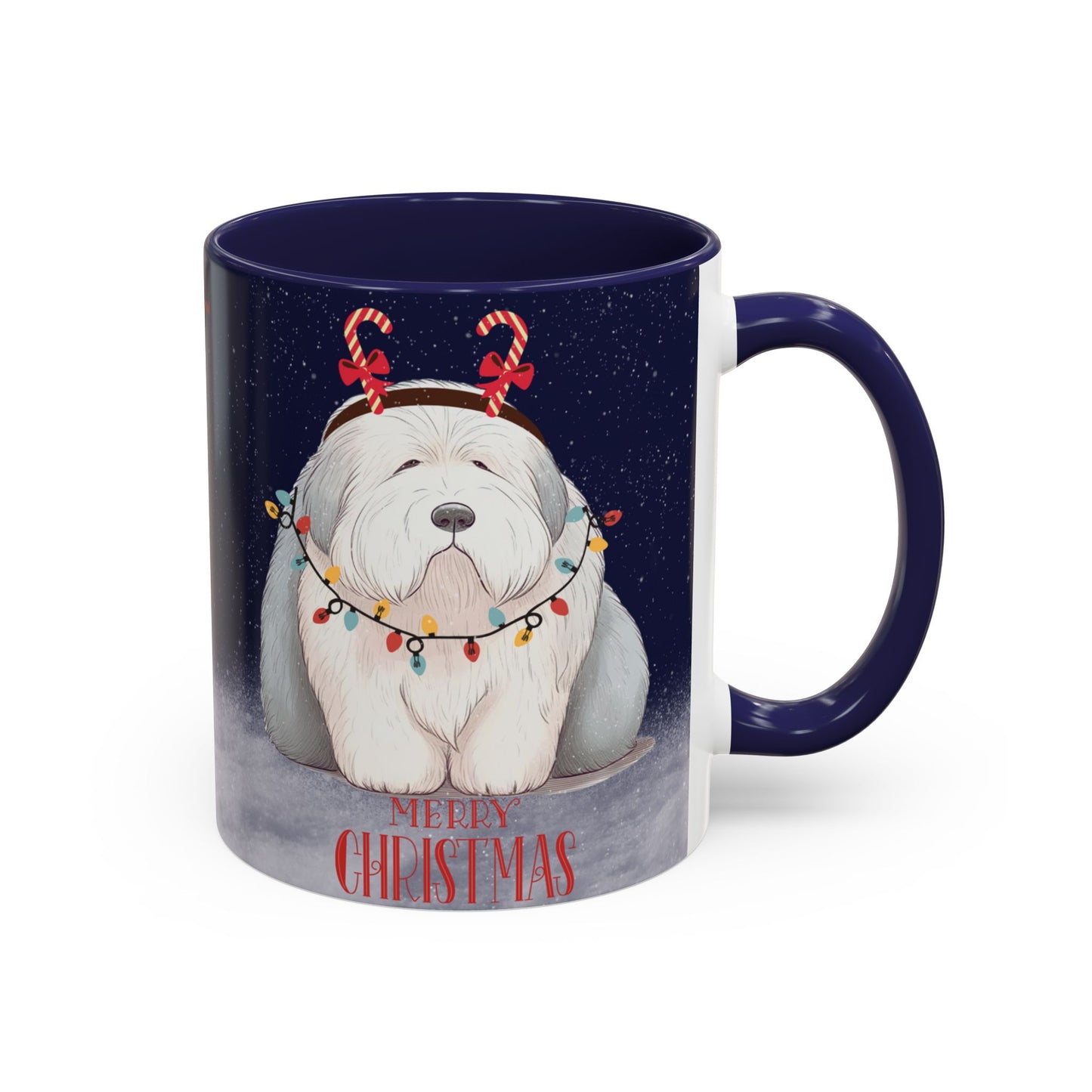 Unconditional Love, Old English Sheepdog, Blue Backing