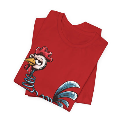 Spring Chicken T‑Shirt — Funny Cartoon Rooster Tee