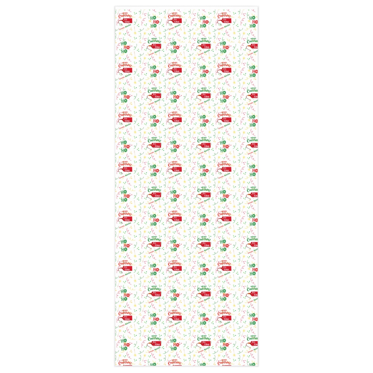 Personalized, Christmas Wrapping Paper - Ho Ho Ho