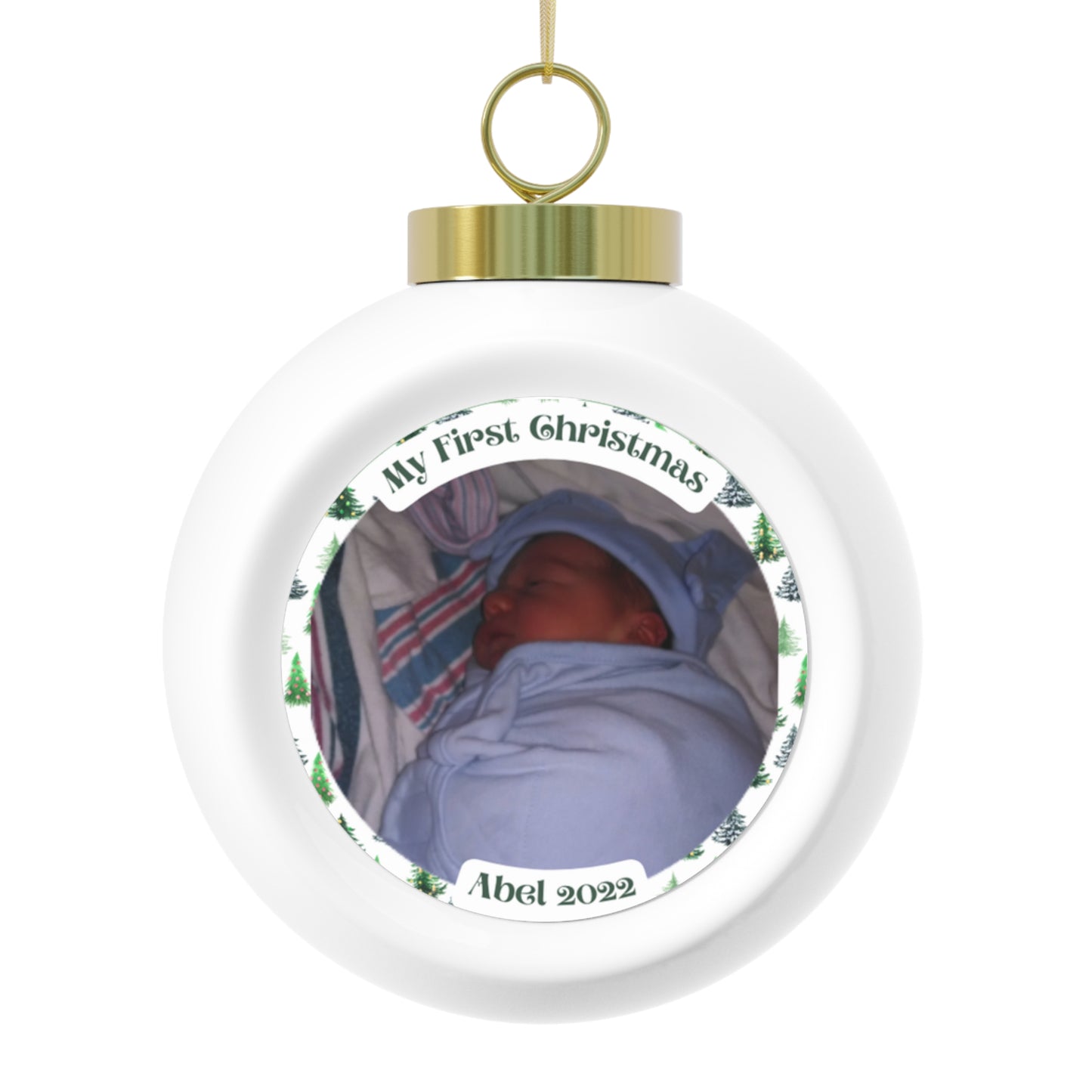 First Christmas, Child's, Customized Photo and Name