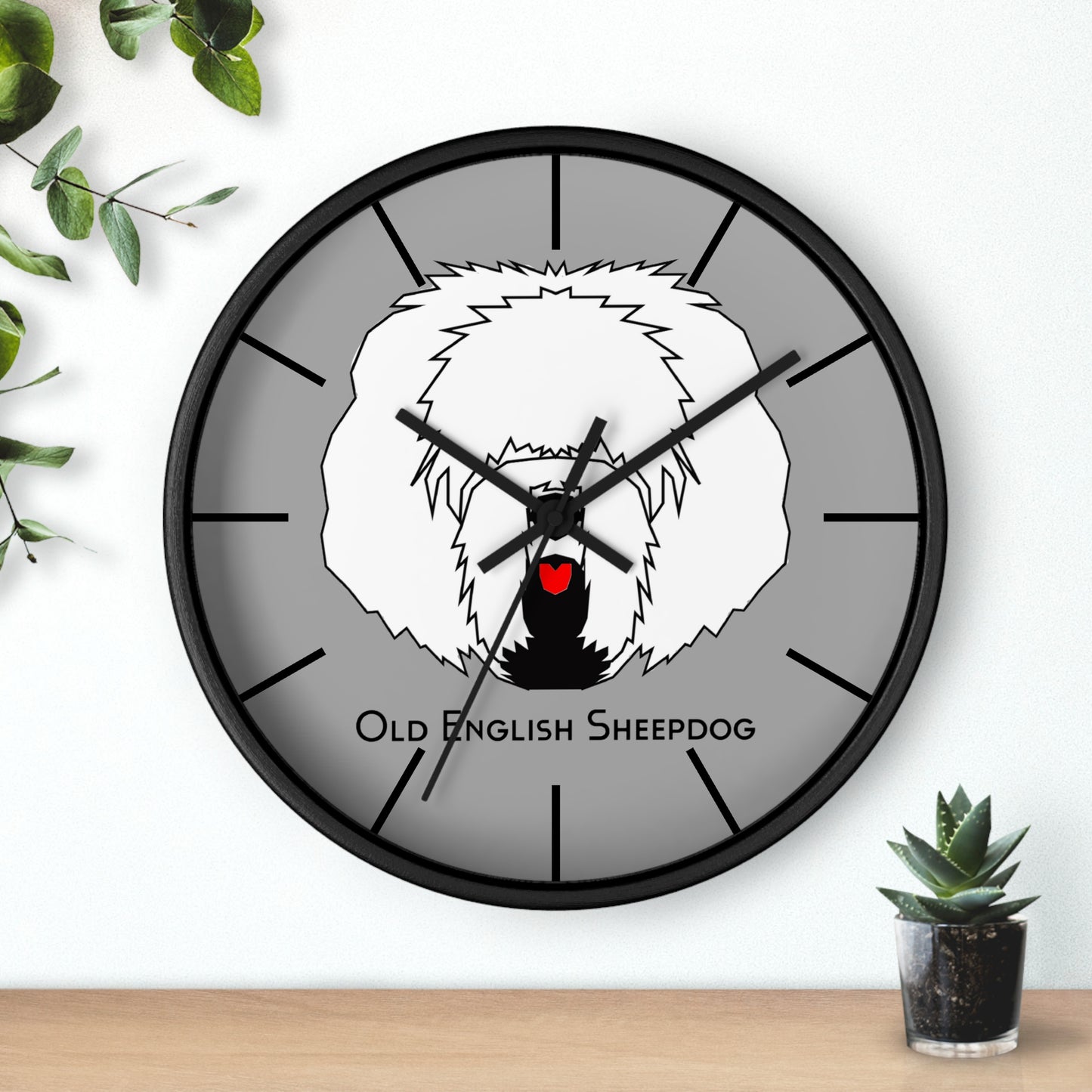 Wall clock, Old English Sheepdog