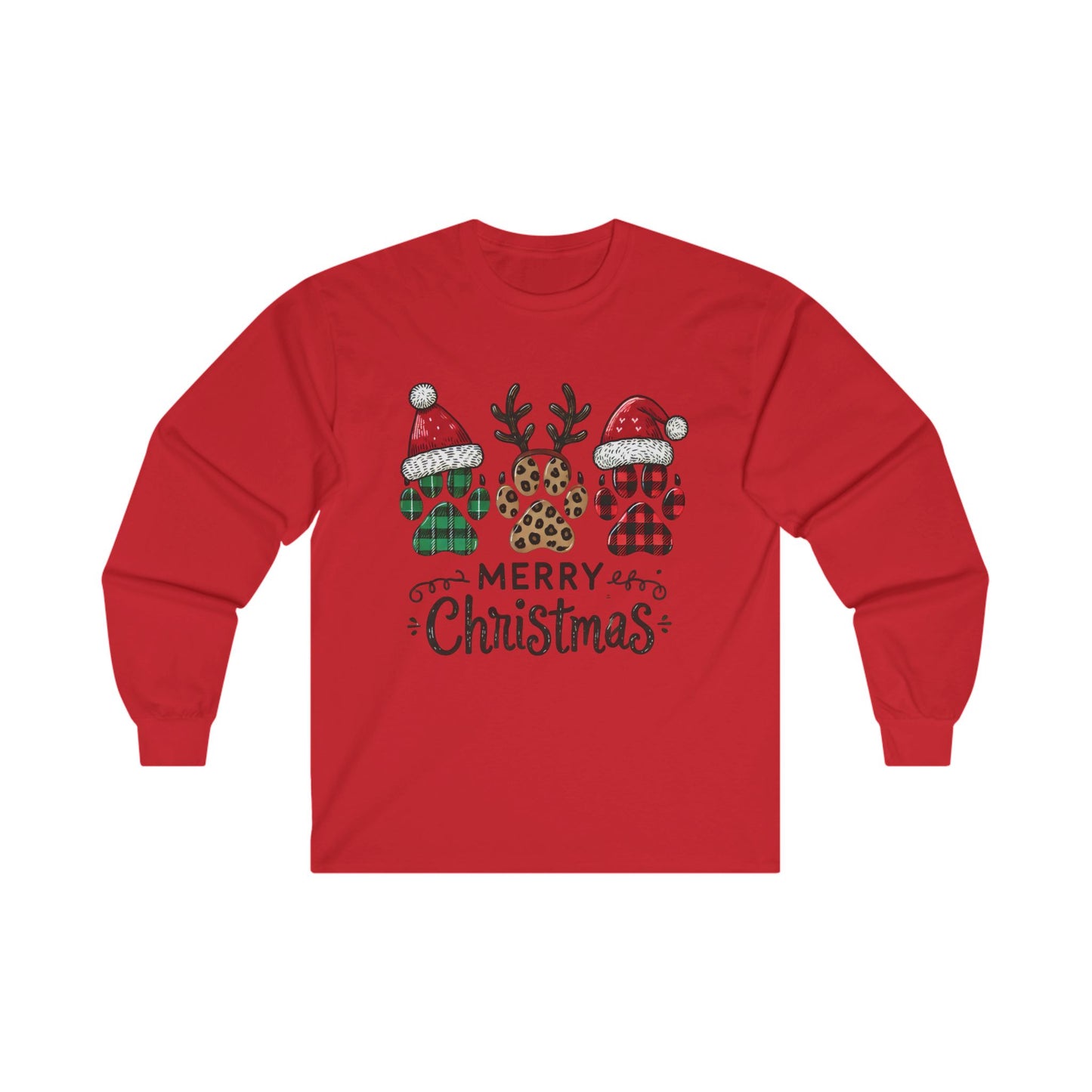 Merry Pawmas, Unisex, Ultra Cotton Long Sleeve Tee