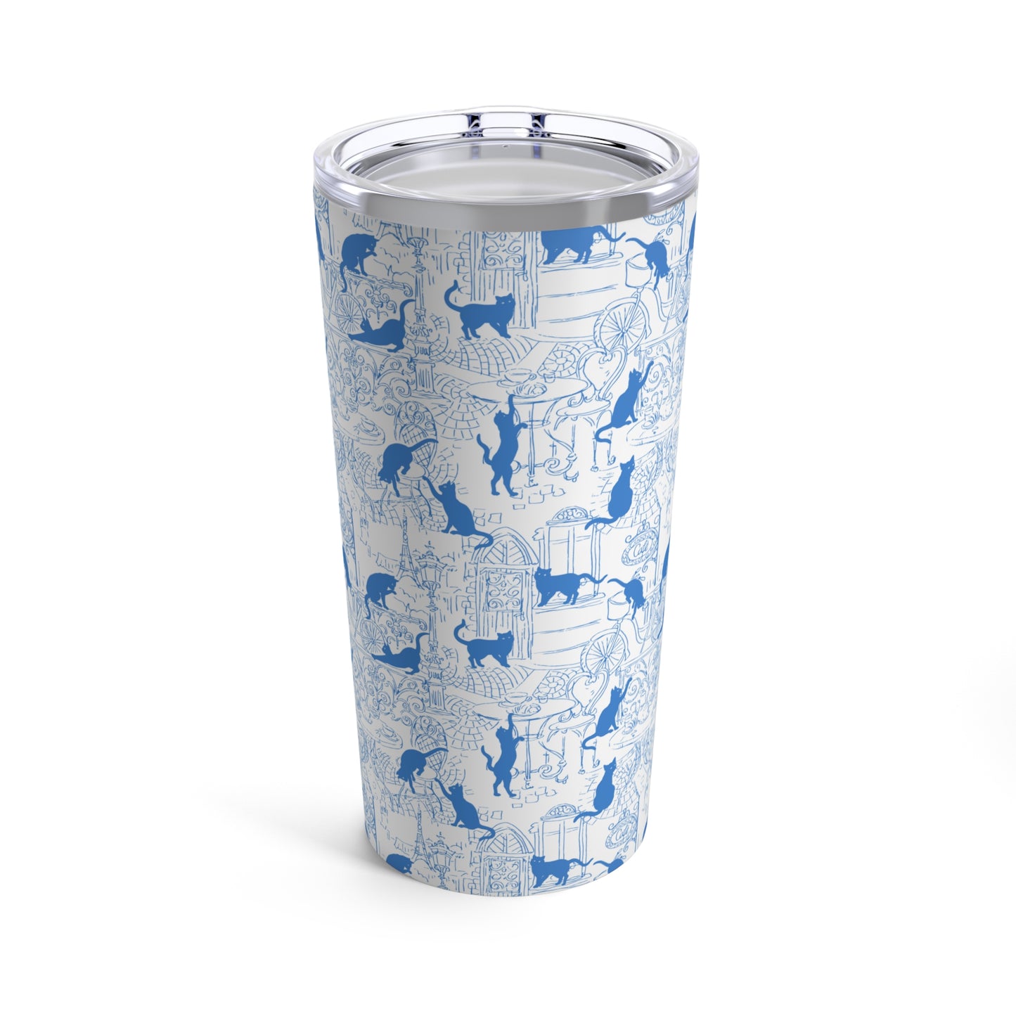 Tumbler, Blue Cat Stainless Steel 20z Tumbler