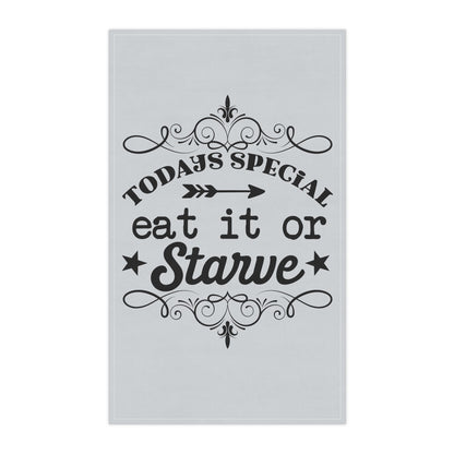 Kitchen Towel, Tea Towels, Funny Dish Towels, Eat or Starve