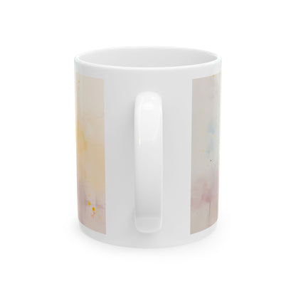 Bulldog Watercolor Ceramic Mug (11oz & 15oz) - Colorful Pet Coffee Cup