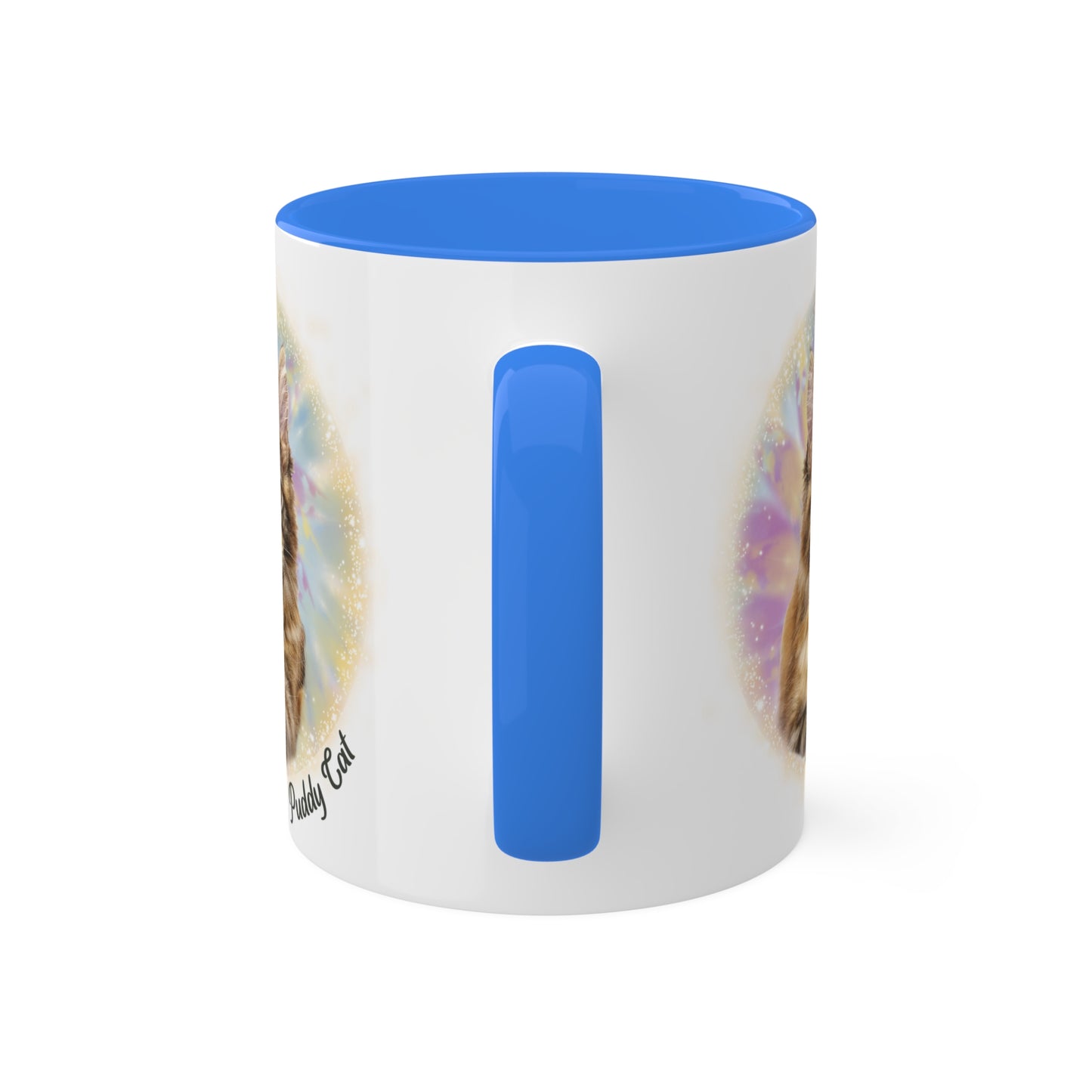 Pastel Tie Dye Pet Photo and Name Mug