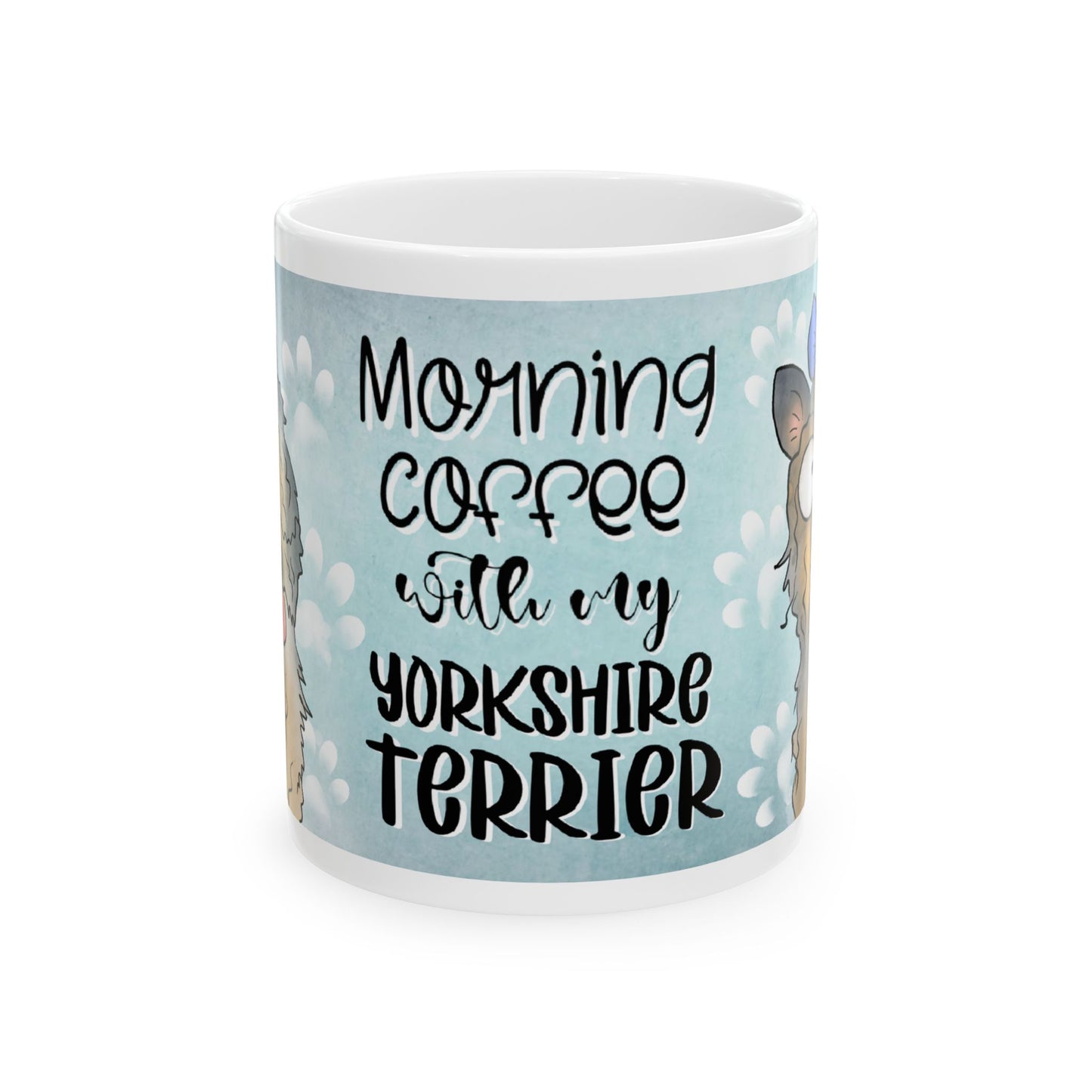 Yorkshire Terrier Morning Coffee, Ceramic Mug, 11oz, 15oz