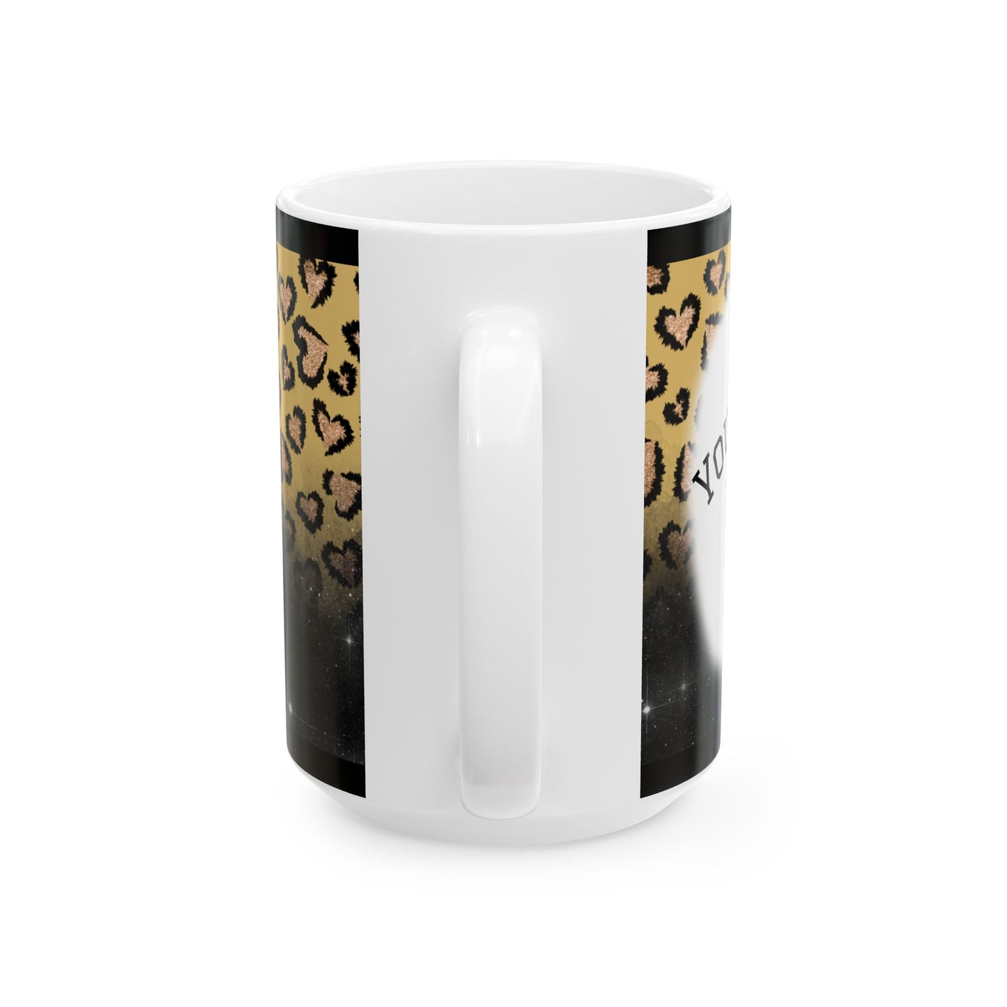 Personalized Photo Coffee Mug - Leopard Print Coffee Mug, 11oz & 15oz