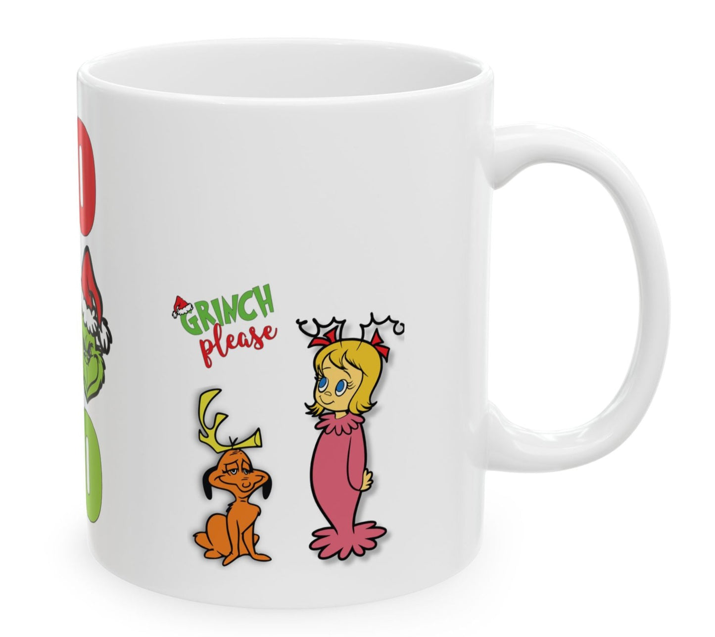 Christmas Grinchie Coffee Mug, HoHoHo, 11oz