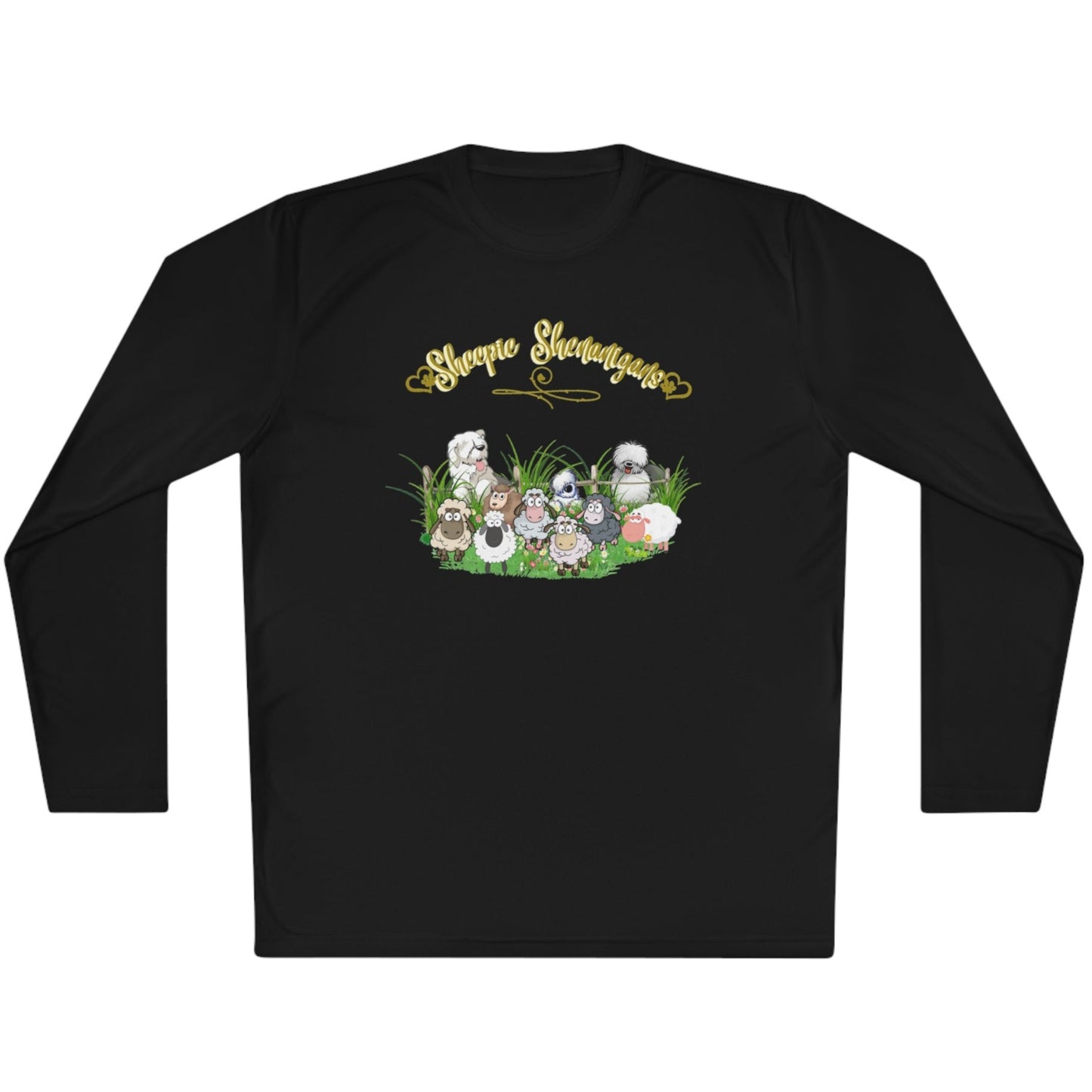 Sheepie Shenanigan Long Sleeve Top, Old English Sheepdog