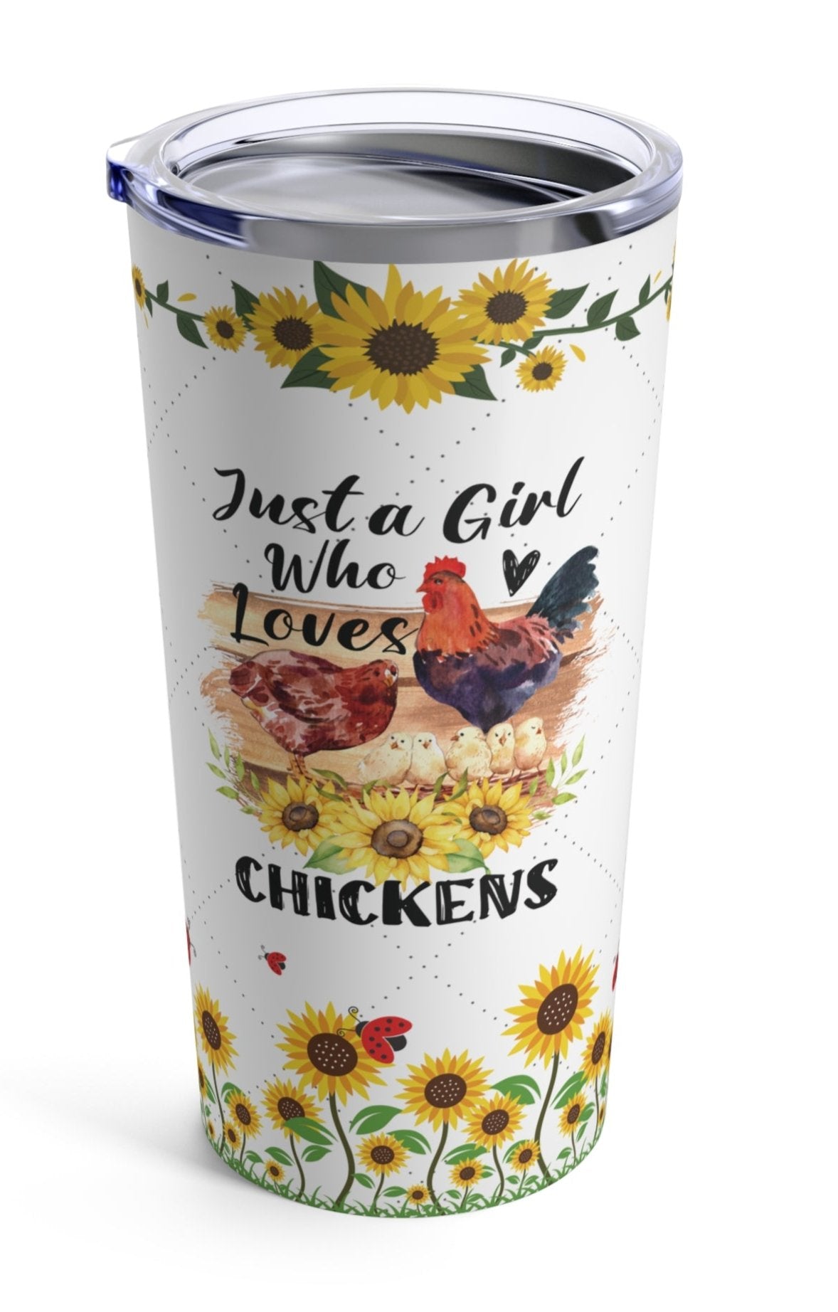 Insulated Chicken Tumbler, Just a Girl Who Loves Chickens, 20oz