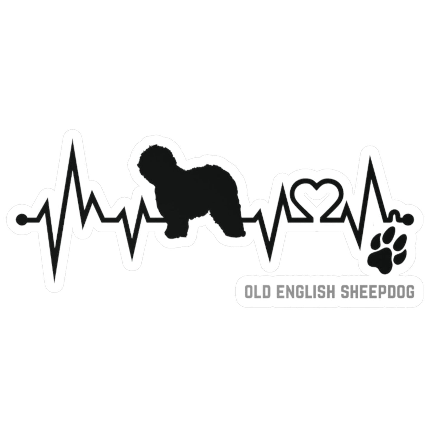 Car or Window Vinyl Old English Sheepdog Decals, Old English Sheepdog