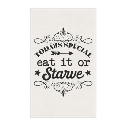 Kitchen Towel, Tea Towels, Funny Dish Towels, Eat or Starve