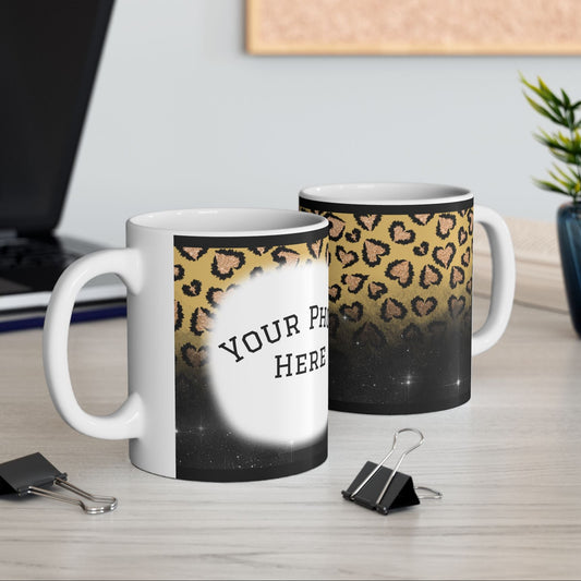 Leopard Print Coffee Mug, Photo Coffee Cup