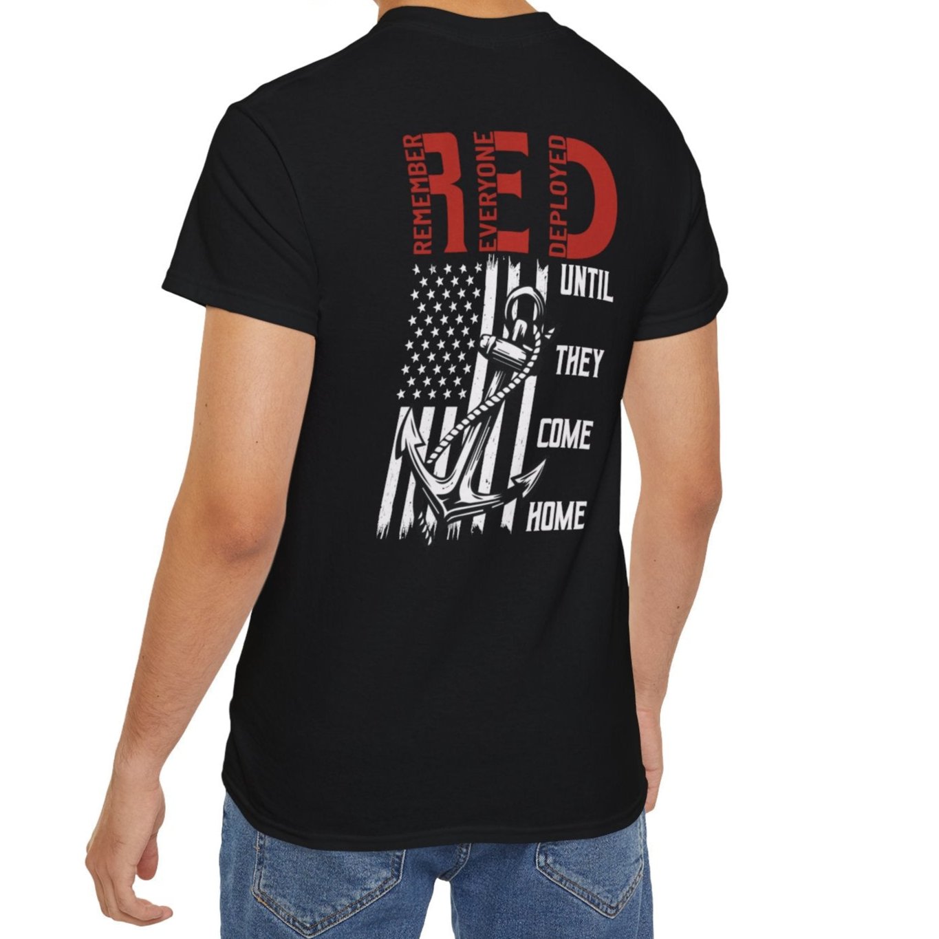 RED, Remember Everyone Deployed, Cotton/Polyester T-Shirt