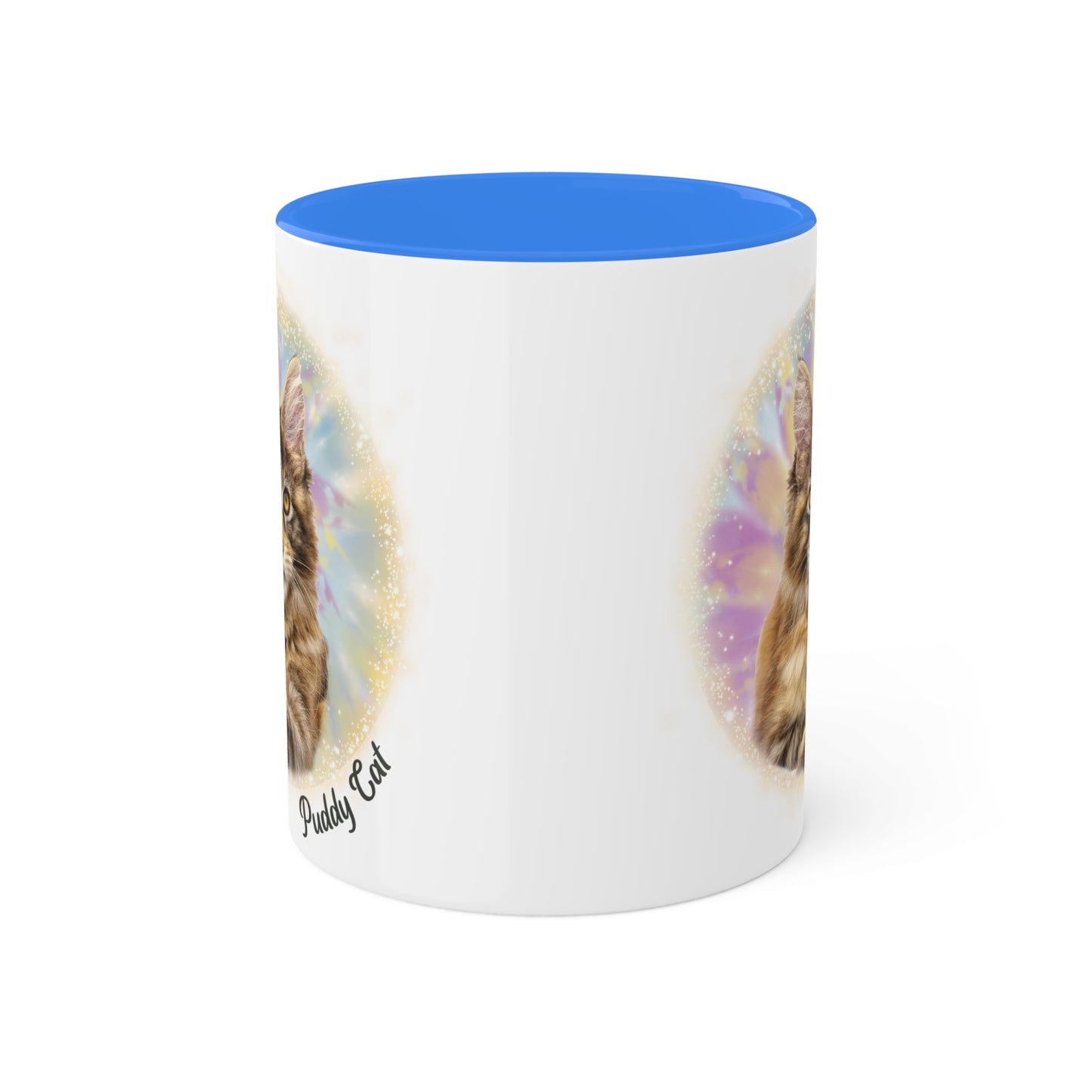 Pastel Tie Dye Pet Photo and Name Mug