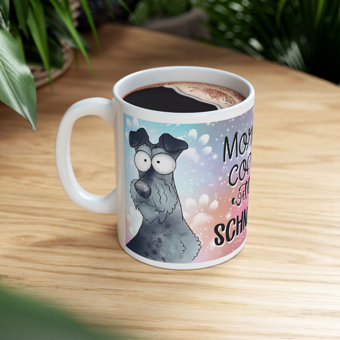 Coffee With My Schnauzer, Ceramic Mug, 11oz, 15oz