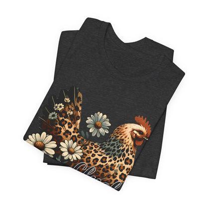 Chicken Attitude & Daisies T-Shirt — "Cluck It"