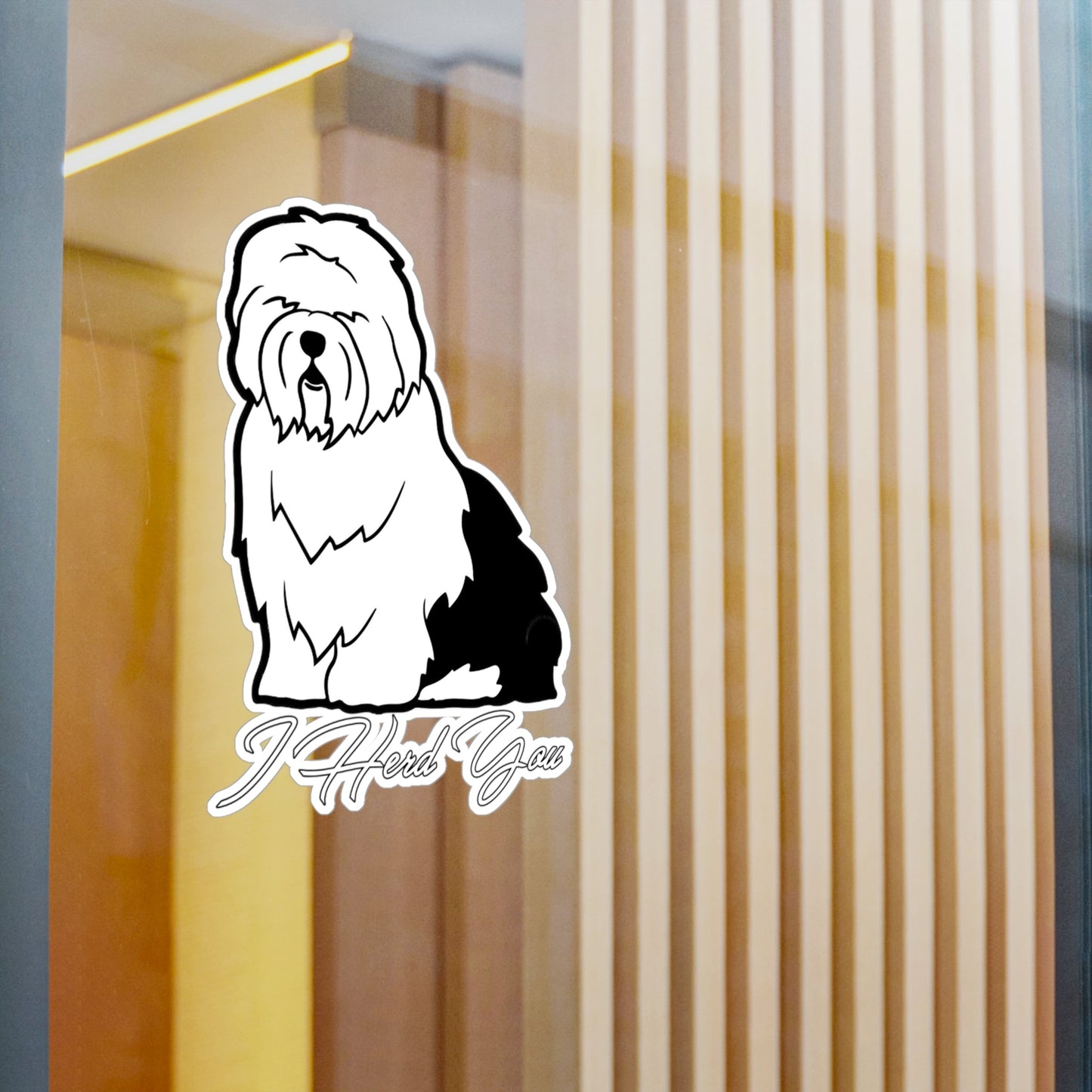 Car or Window Vinyl Old English Sheepdog Decals, Old English Sheepdog