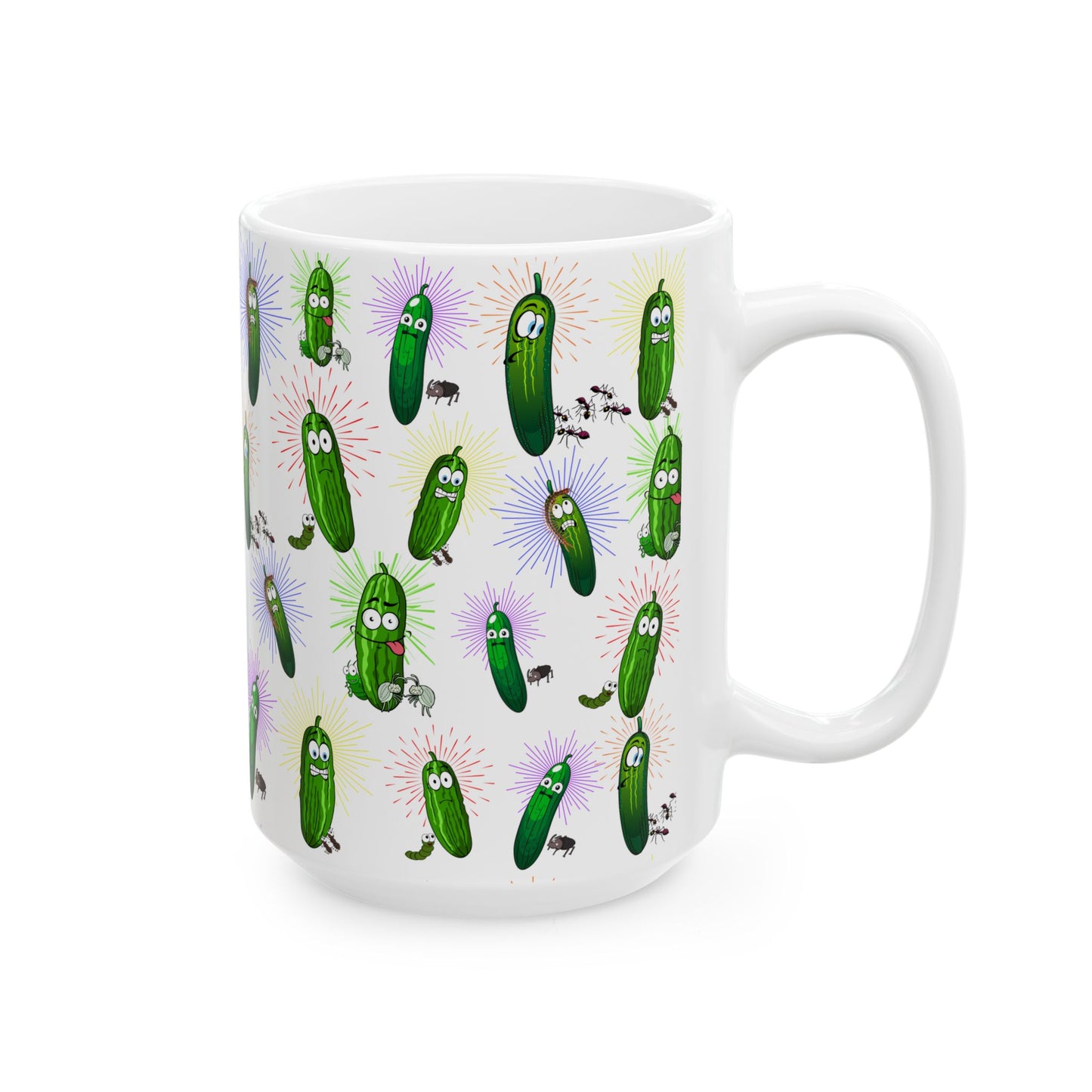 Dill Pickle, The "Dylbug" Ceramic Mug, 11oz and 15oz