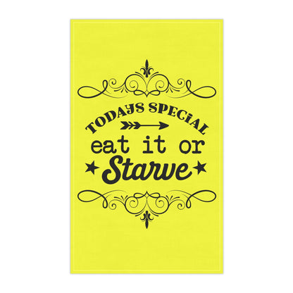 Kitchen Towel, Tea Towels, Funny Dish Towels, Eat or Starve