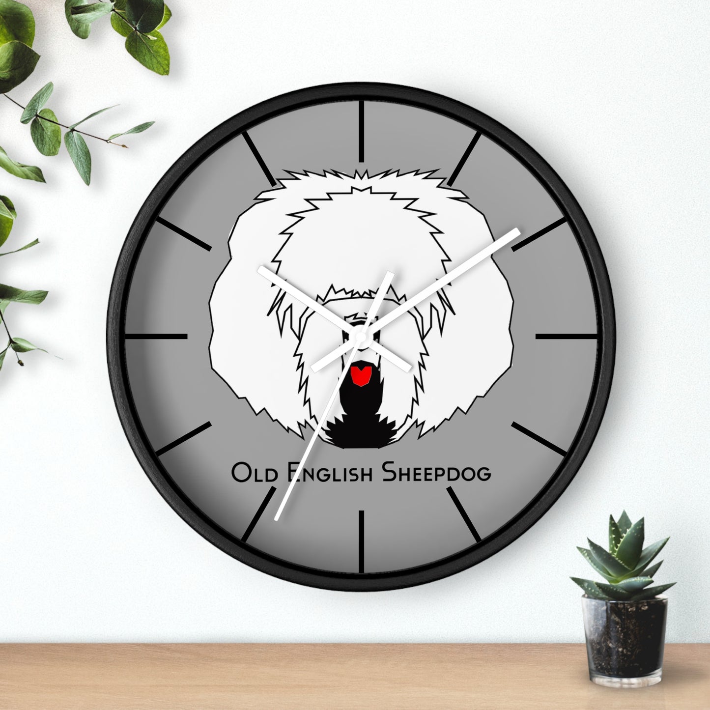 Wall clock, Old English Sheepdog