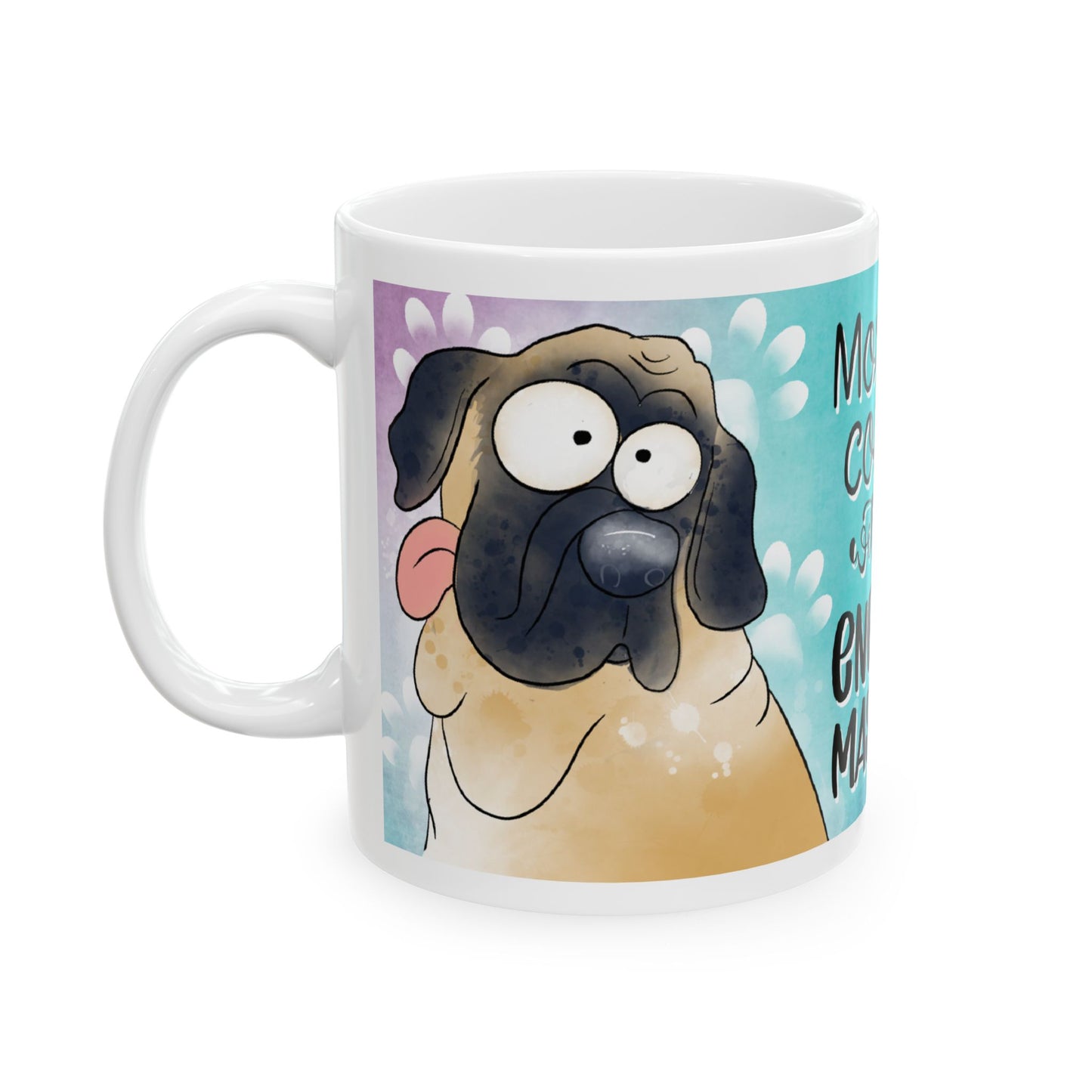 English Mastiff Morning Coffee, Ceramic Mug, 11oz, 15oz