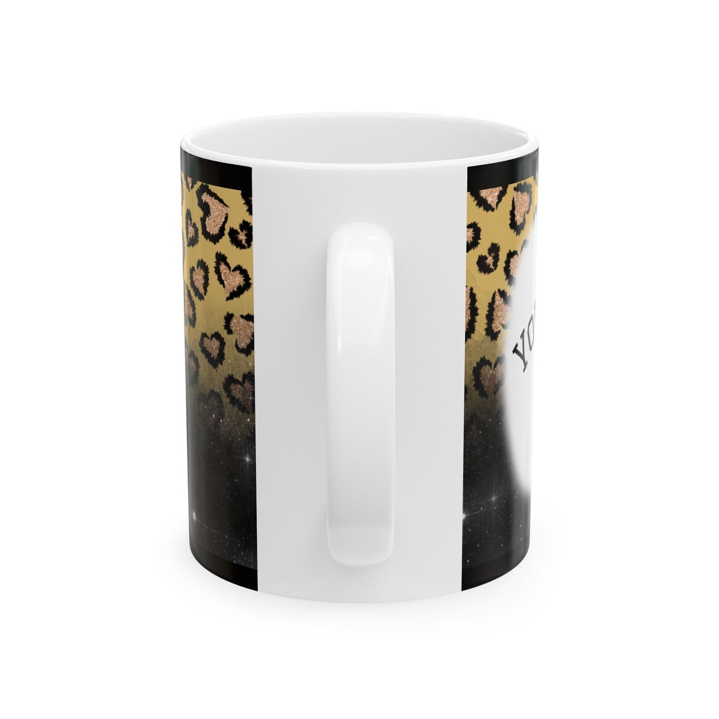 Personalized Photo Coffee Mug - Leopard Print Coffee Mug, 11oz & 15oz