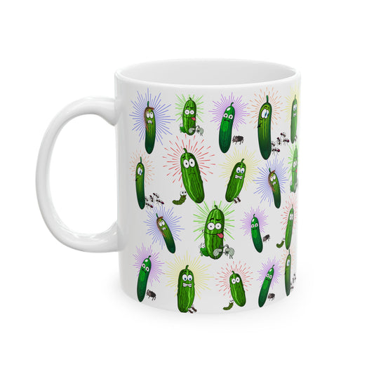 Dill Pickle, The "Dylbug" Ceramic Mug, 11oz and 15oz