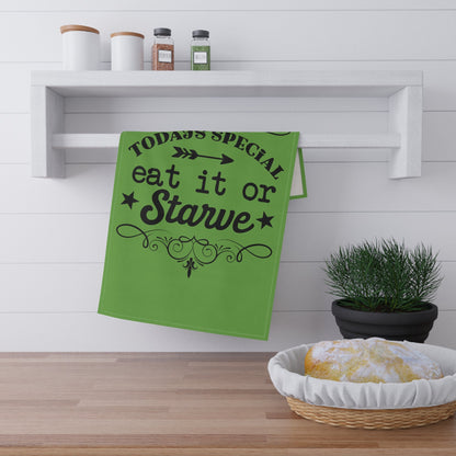 Kitchen Towel, Tea Towels, Funny Dish Towels, Eat or Starve