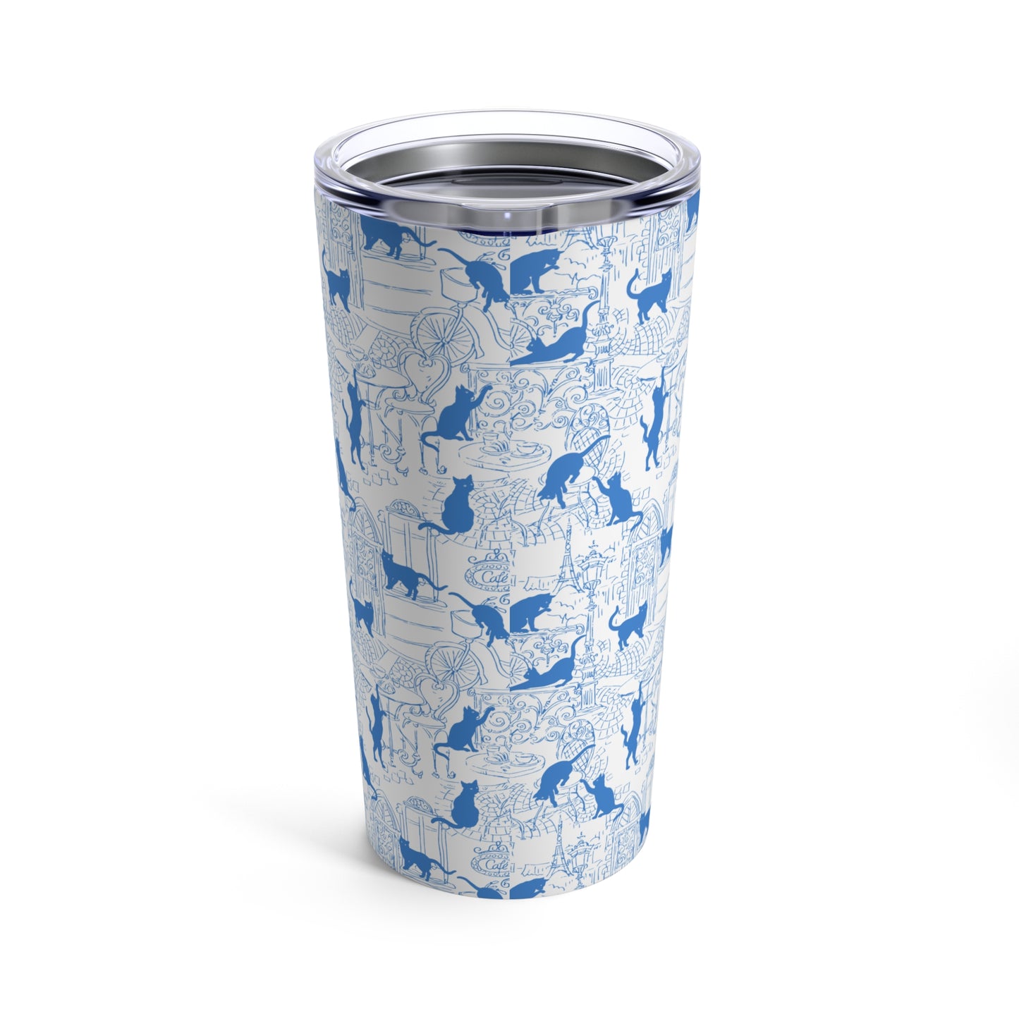 Tumbler, Blue Cat Stainless Steel 20z Tumbler