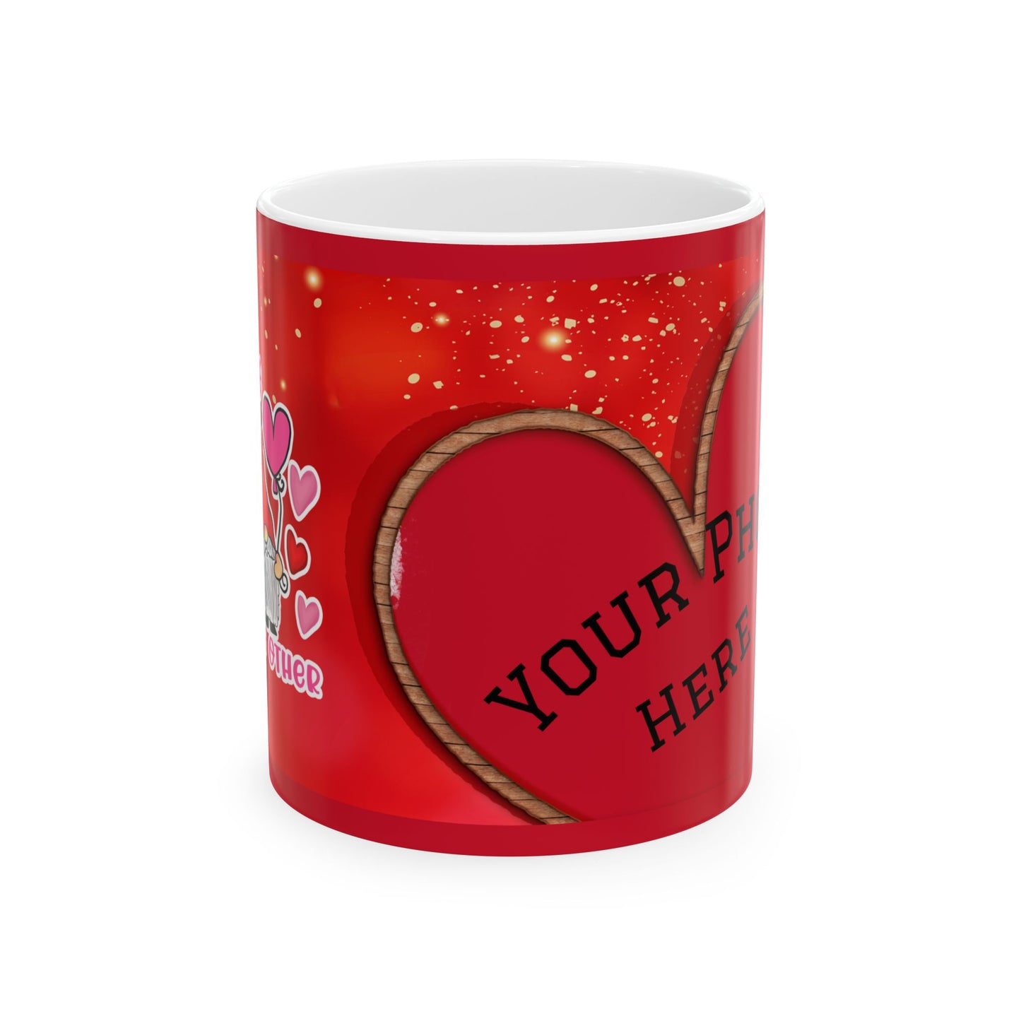 Valentines Day Coffee Mug - Custom Photo Mug Heart Ceramic Mug (11oz/15oz)
