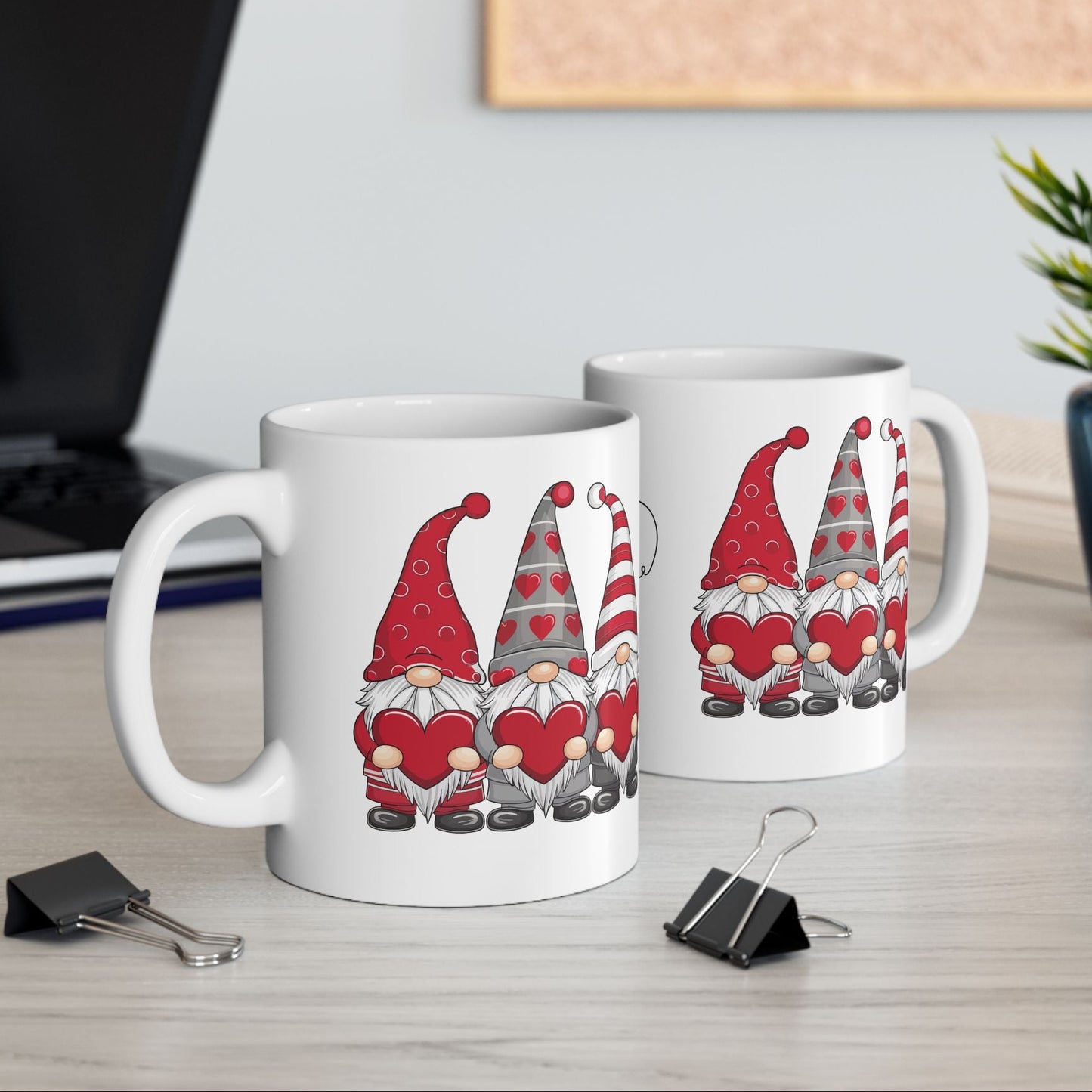 Valentine Gnome Coffee Mugs
