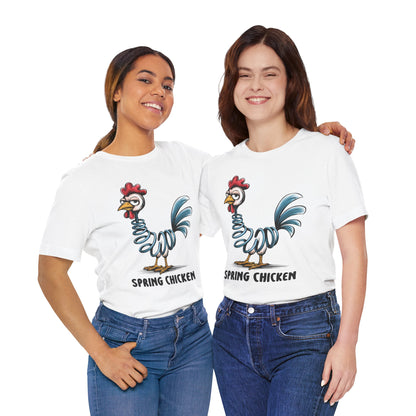 Spring Chicken T‑Shirt — Funny Cartoon Rooster Tee