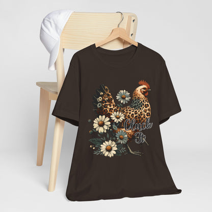 Chicken Attitude & Daisies T-Shirt — "Cluck It"