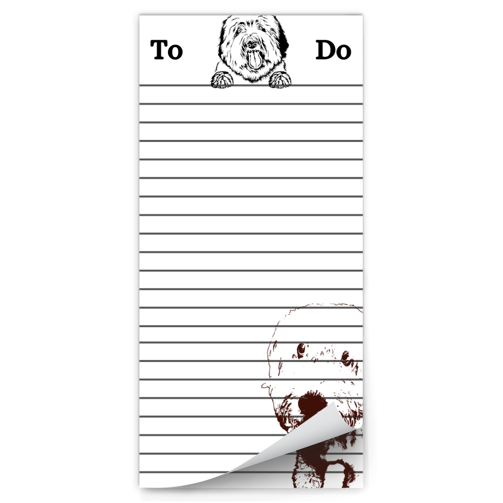 Old English Sheepdog Magnetic Notepad