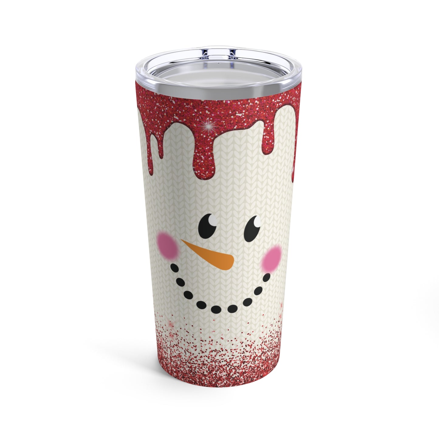 Snow Face Christmas Tumbler 20oz - Playful Holiday Coffee Mug Gift