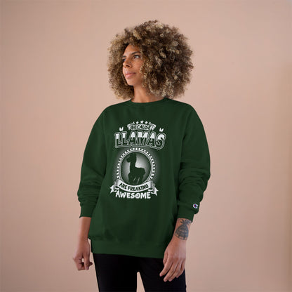 Llama Are Freaking Awesome  — Llama Long Sleeve Champion Crewneck Top