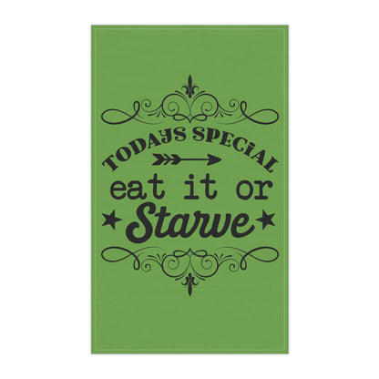 Kitchen Towel, Tea Towels, Funny Dish Towels, Eat or Starve