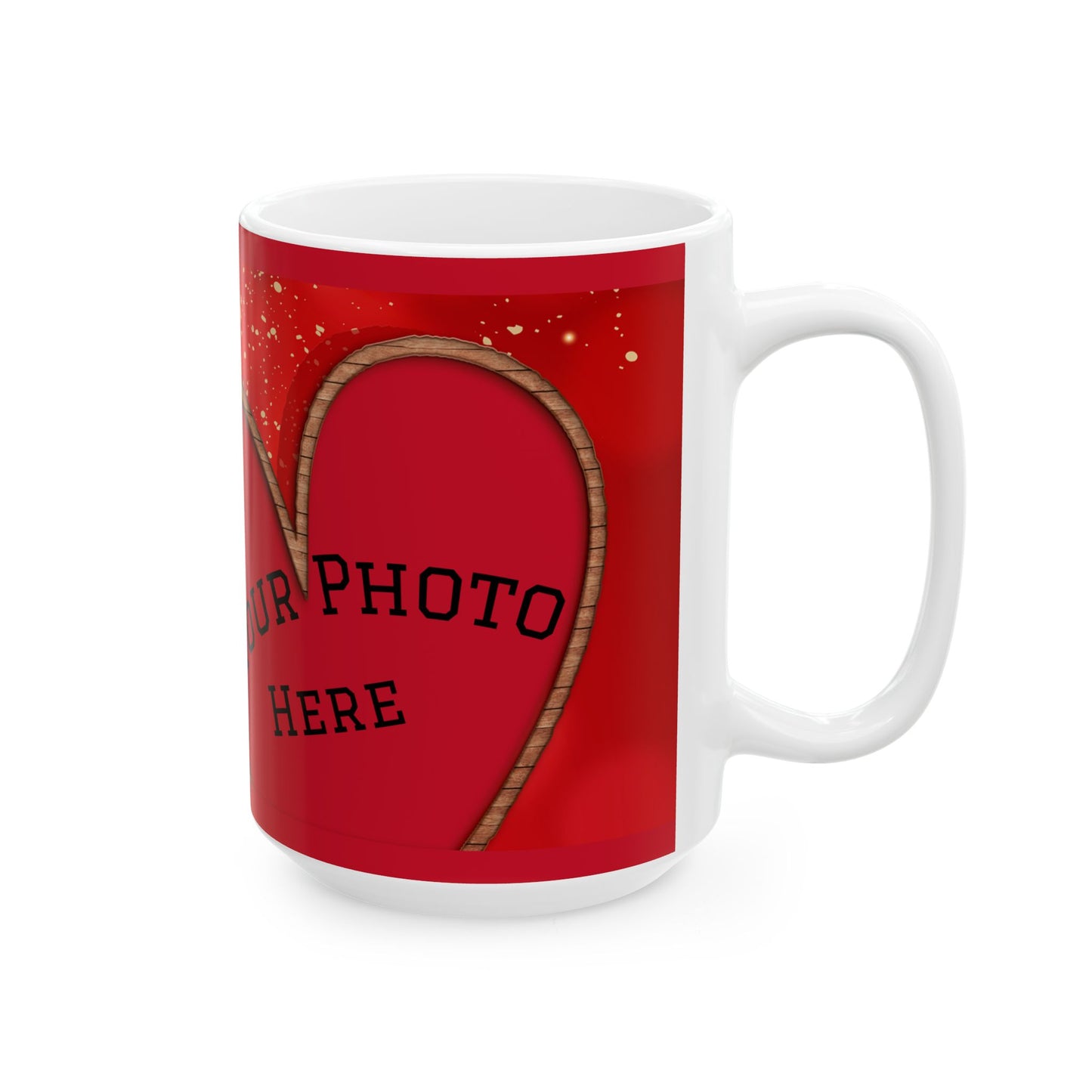 Valentines Day Coffee Mug - Custom Photo Mug Heart Ceramic Mug (11oz/15oz)