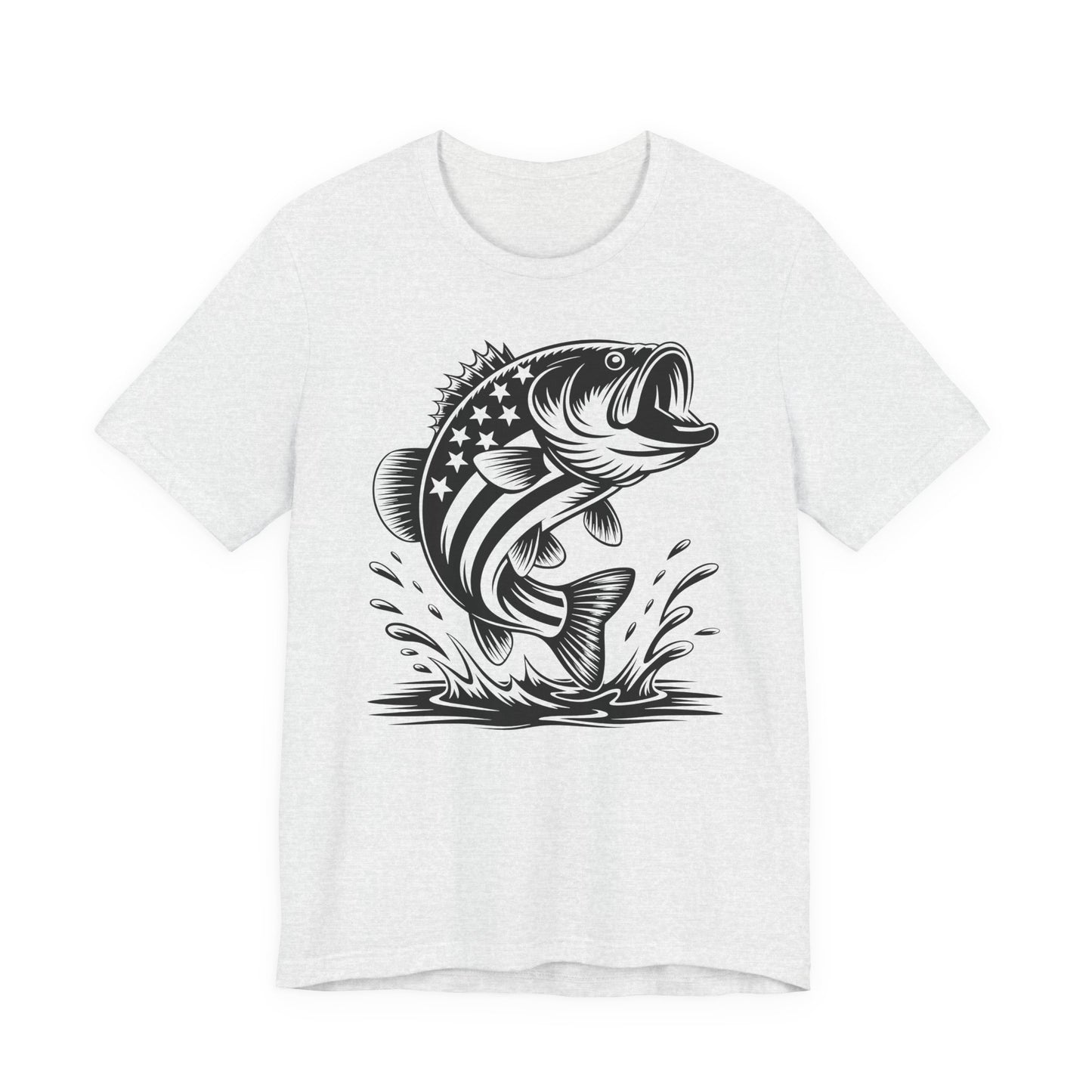 American Flag Bass T-Shirt — Patriotic Fishing Shirt