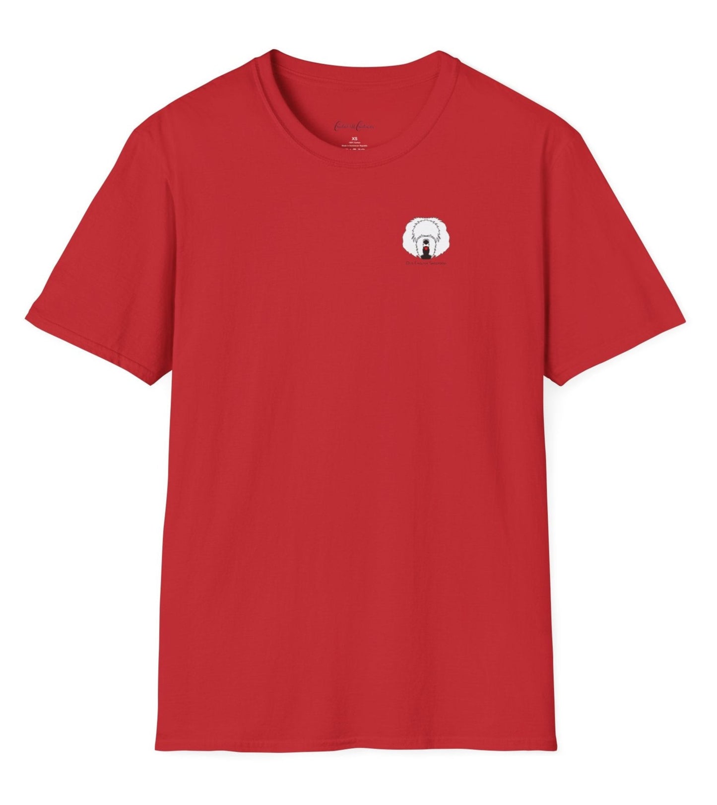 Old English Sheepdog Red Tongue, Unisex, Cotton/Polyester T-Shirt