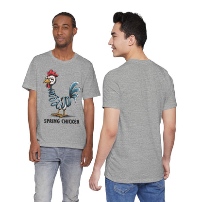 Spring Chicken T‑Shirt — Funny Cartoon Rooster Tee