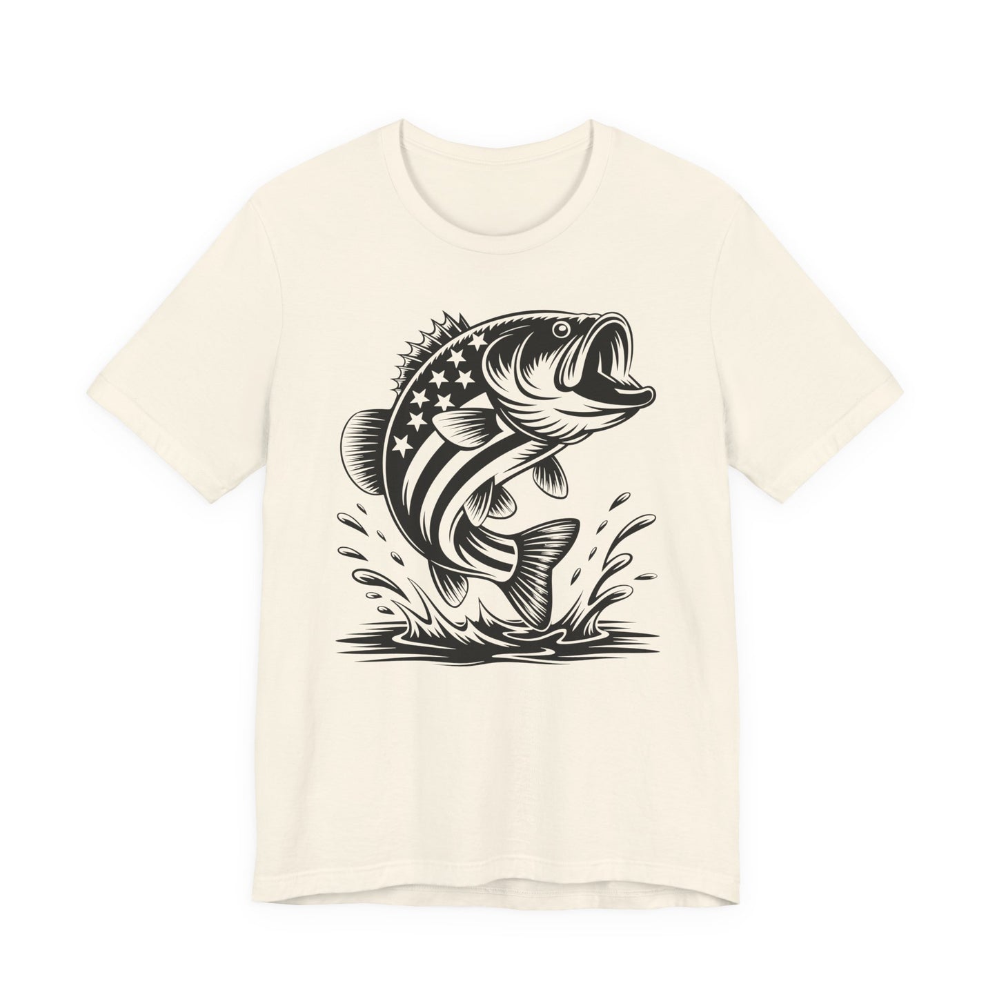 American Flag Bass T-Shirt — Patriotic Fishing Shirt