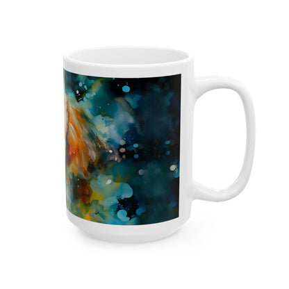 Poodle Coffee Mug — Colorful Watercolor Poodle Ceramic Mug (11oz, 15oz)