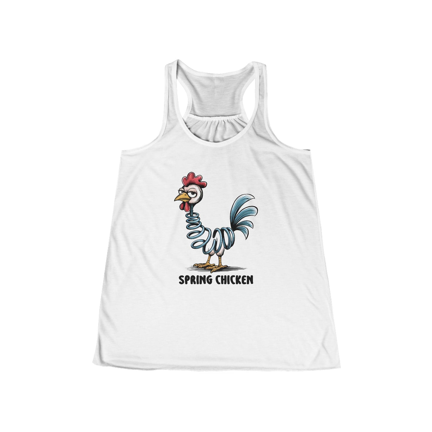 Spring Chicken Tank Top —  Women's Flowy Racer Back Tank Top